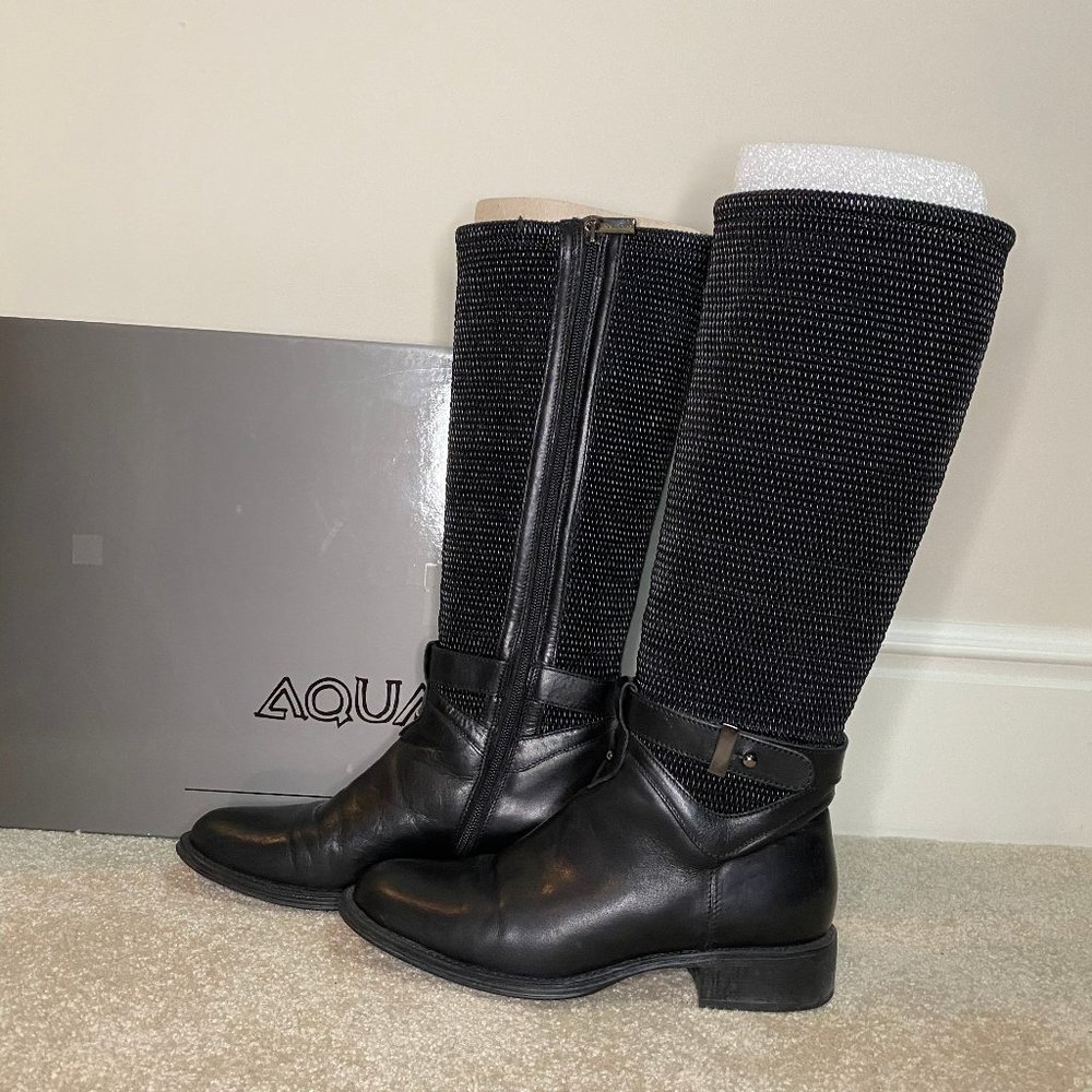 aquatalia patent leather boots